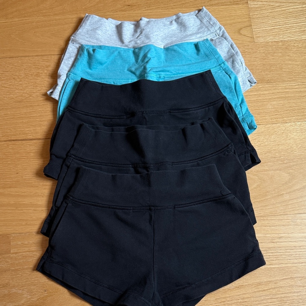 Athleta Girls Right Moves Black, Grey & Teal Shorts Bundle 8-10 M - Sold Out